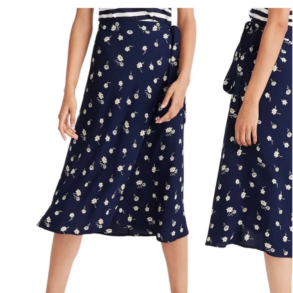 Madewell NWT Floral Tulip Hem Wrap Skirt (Size 4)